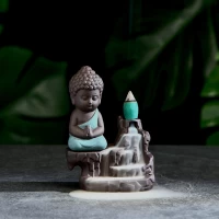 Подставка под благовония Back Flow Будда зеленый (12х8х6,5 см) Подставка под благовония Back Flow Будда зеленый (12х8х6,5 см)