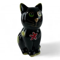 Копилка керамическая «Черный кот» (14х7,5х9 см)