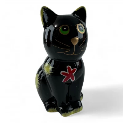 Копилка керамическая «Черный кот» (14х7,5х9 см)
