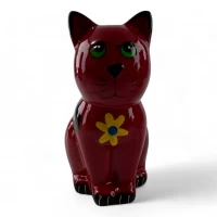 Копилка керамическая «Красный кот» (14х7,5х9 см)