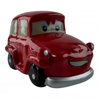 Копилка керамическая Автомобиль красная (11,5х7х7 см)