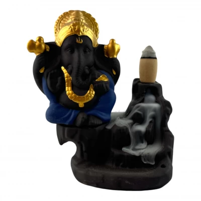 Подставка под благовония Back Flow Ганеша синий (11,2х9,5х6 см)