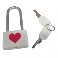 Замок для влюбленных белый Сердце (7х 3,3х1,1 см).