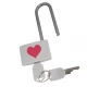 Замок для влюбленных белый Сердце (7х 3,3х1,1 см).