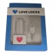 Замок для влюбленных белый Сердце (7х 3,3х1,1 см).