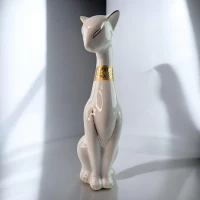 Кошка керамическая белая (27,5х7,5х9 см)