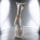 Кошка керамическая белая (27,5х7,5х9 см)