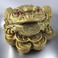 Жаба Фэн-Шуй для привлечения богатства с монетой (5,1х7,5х6,5 см)