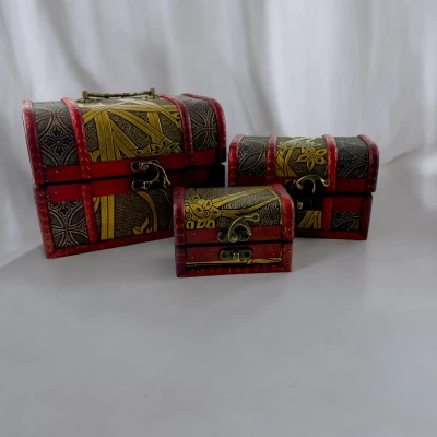 Сундучки набор 3 шт. (12,9х17,7х13,2 см 8,8х13,9х9,3 см 6,4х9,9х6,8 см)