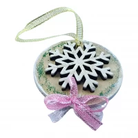 Подвеска на елку  Новогодние огоньки (75х10мм)