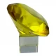 Кристалл хрустальный желтый на подставке (9,8х6 см)