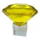 Кристалл хрустальный желтый на подставке (9,8х6 см)