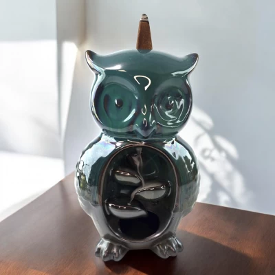 Подставка под благовония Back Flow Мудрая Сова (11х11х16,5 см)