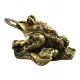 Жаба Фэн-Шуй для привлечения богатства с монетой Золотая Жаба Благополучия (3,2х4,8х3,8 см)