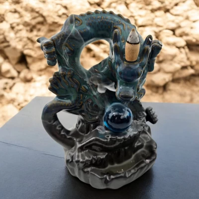 Подставка под благовония Back Flow Дракон и магический шар (16,5х13,5х10 см)