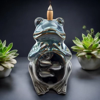 Подставка под благовония Back Flow Лягушка-медитатор (16х10,5х10 см)