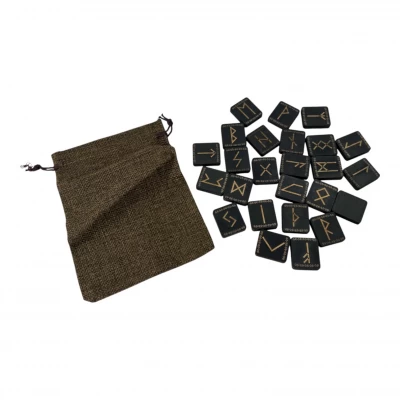 Руны Скандинавские темные с орнаментом, 25 рун (3,1×2,7×0,7 см) с мешочком в комплекте. Руны Скандинавские темные с орнаментом, 25 рун (3,1×2,7×0,7 см) с мешочком в комплекте.