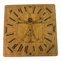 Таблица для работы с маятником Магические воздействия светлая на украинском языке (18х18х0,4 см)