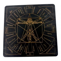 Таблица для работы с маятником Магические воздействия темная на украинском языке (18х18х0,4 см)