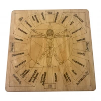 Таблица для работы с маятником Магические воздействия,на украинском языке,светлая (26×26×0,8 см)