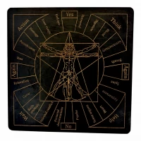 Таблица для работы с маятником Магические воздействия,на английском языке,темная (26×26×0,8 см)