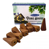 Pure House Backflow Dhoop Cone (Чистый Дом)(Satya) 10 конусов в упаковке