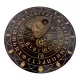 Спиритическая доска OUIJA Круглая темная на украинском языке (d=36,5см×0,8см)