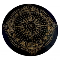 Рунический алтарь Огам (Друидов,Кельтский) из дерева,темный (27х27х0,8 см),покрыт эмалью.