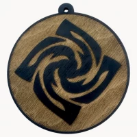 Оберег Знич,темный (d-9 см) дерево