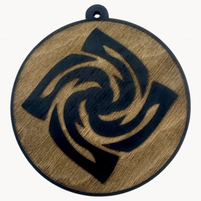 Оберег Знич,темный (d-9 см) дерево Оберег Знич,темный (d-9 см) дерево