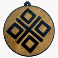 Оберег Макошь,темный (d-9 см) дерево.