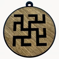 Оберег Одолень Трава,темный (d-9 см) дерево.