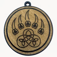 Оберег Печать Велеса,темный (d-9 см) дерево.