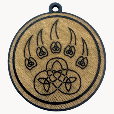 Оберег Печать Велеса,темный (d-9 см) дерево. Оберег Печать Велеса,темный (d-9 см) дерево.