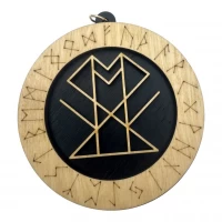 Рунический став Виконання бажань(d-90мм),дерево.