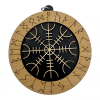 Рунический став Шлем ужаса(d-90мм),дерево.