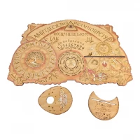 Спиритическая доска с руническим алтарем, таблицей для работы с маятником и таро (35х54х0,8 см)