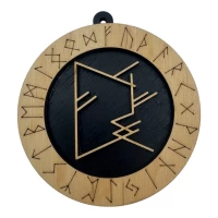 Рунический став Банкир(d-90мм),дерево.