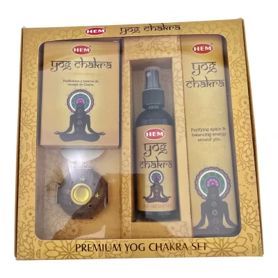 Подарочный набор HEM Yog Chakra благовония конусы спрей подставка