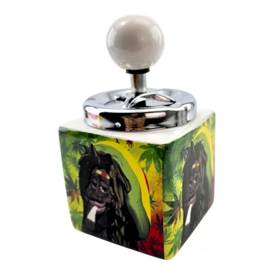 Пепельница с крышкой керамическая Rasta (15 × 8,5 × 8,5 см)