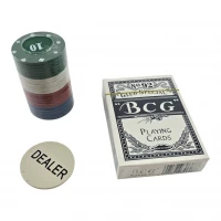 Покерный набор (колода карт,40 фишек,жетон дилера )(фишка d-4 см)