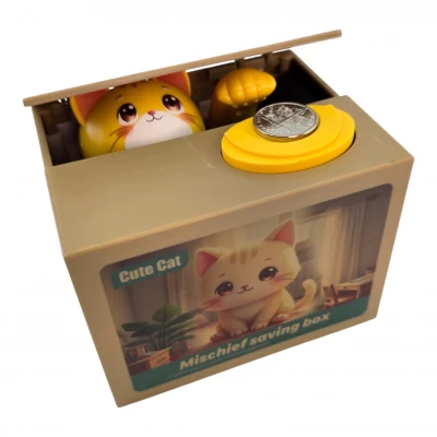 Интерактивная копилка Котёнок на батарейках (12 х 10 х 9 см)