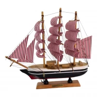 Модель парусника Паруса в полоску (21,5х24х4,5 см)