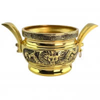 Курильница Золотой Дракон (10 × 20,3 × 12 см)