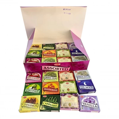 Assorted Perfumed Incense (Конусы в ассортименте, 12 видов по 4 шт каждого вида, всего 48 шт)(Hem)