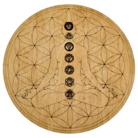 Таблица для работы с маятником Цветок Жизни, светлая (18х0,4см)