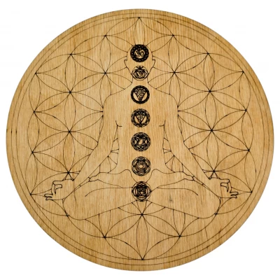 Таблица для работы с маятником Цветок Жизни, светлая (18х0,4см)