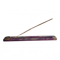 Подставка под благов,фиолет Сахасрара   (26х4х0,7 см), расписано вручную, массив дерева.