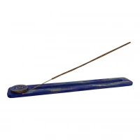 Подставка под благовония,синяя  Аджна   (26х4х0,7 cм), расписано вручную, массив дерева.