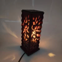 Соляная лампа из гималайской соли Солнечные листья (27х10,8х10,8 cм)